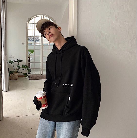 全3色 パーカー フード ゆったり カジュアル ストリート 韓国風