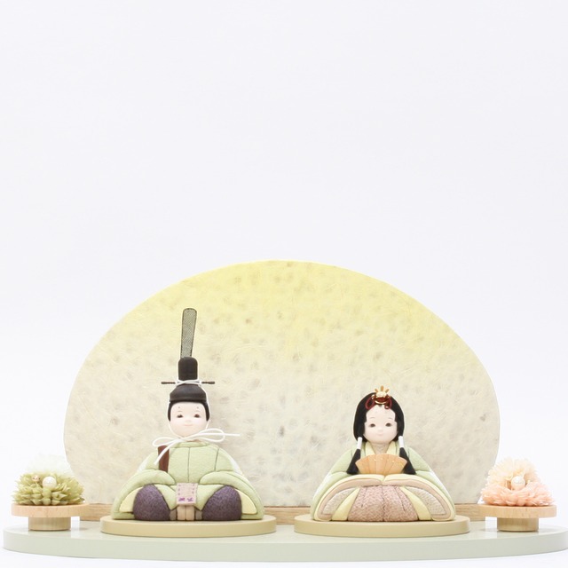 雛人形｜ひな人形｜初節句｜コンパクト｜おしゃれ｜モダン｜インテリア｜プレミアム｜こだわり｜おすすめ｜《商品名》木目込親王飾り　草木染　カモミール〔商品コード〕31000-0130　〔品番〕W