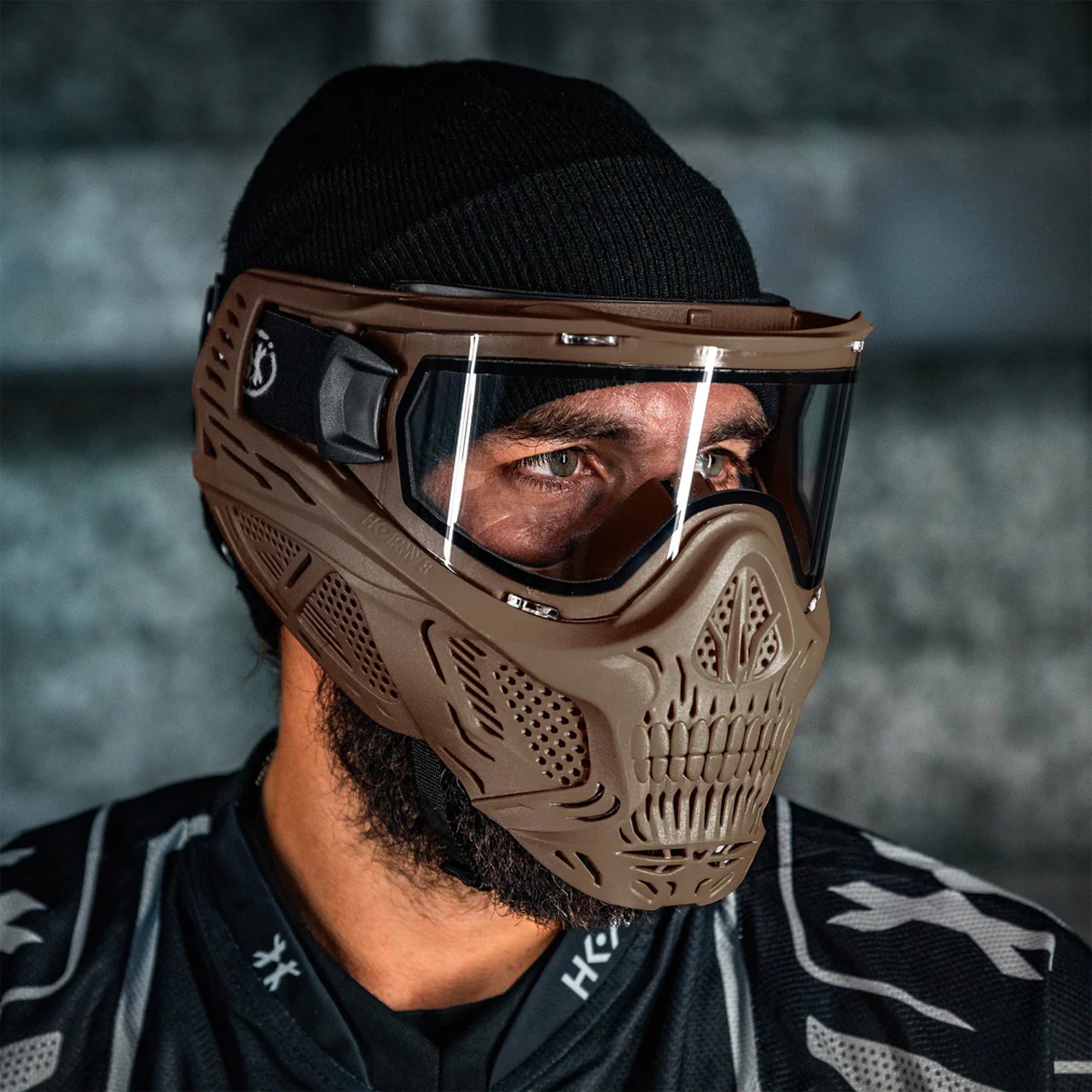 【HK Army】 HSTL Skull Goggle - Black w Clear Lens フェイスガード