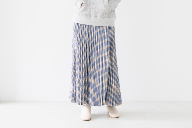 VINTAGE CHECK - PLEATED SKIRT：ヴィンテージチェック - プリーツスカート