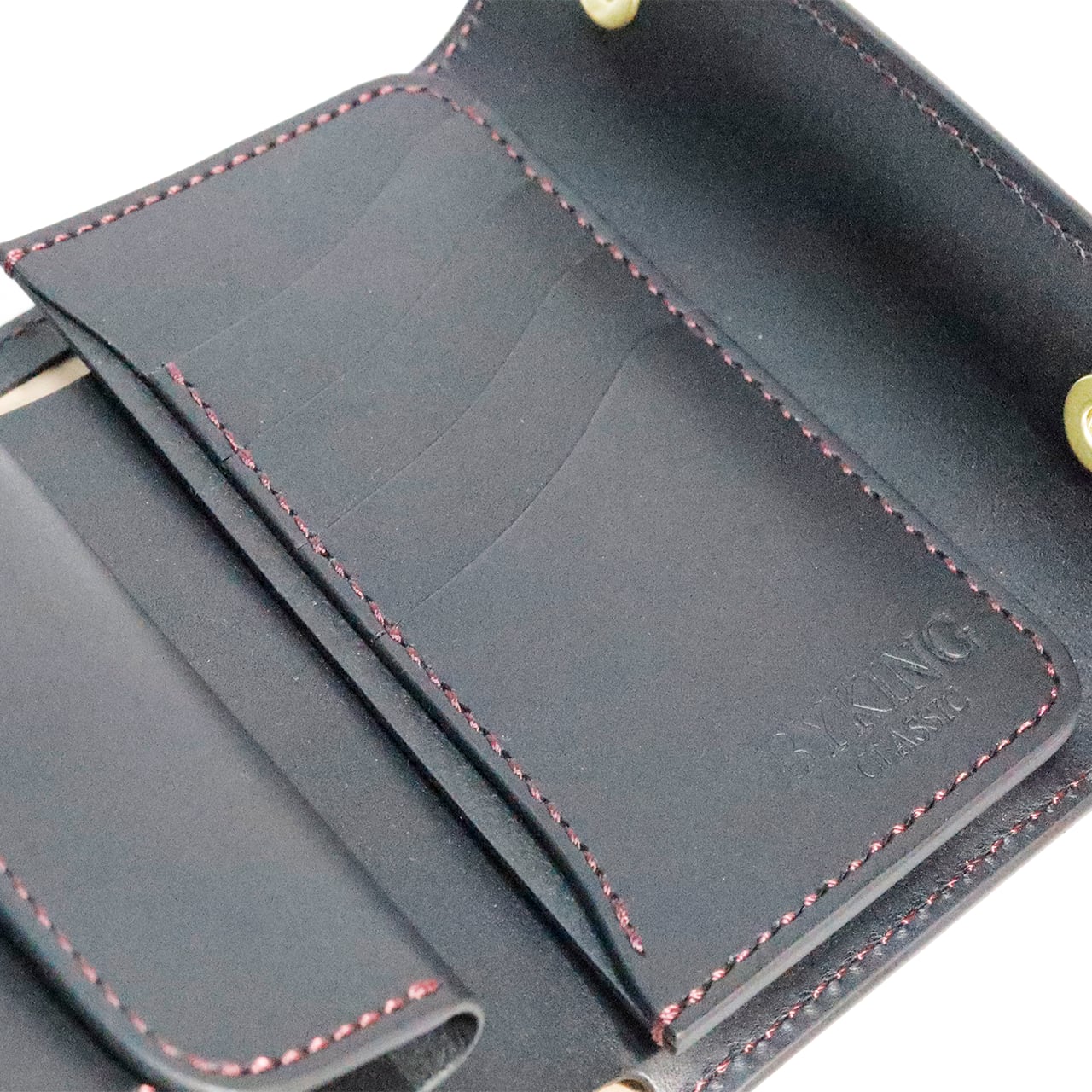 PINCK@DRAGON様専用 ミドルウォレット 2層 フリーポケット マチ付