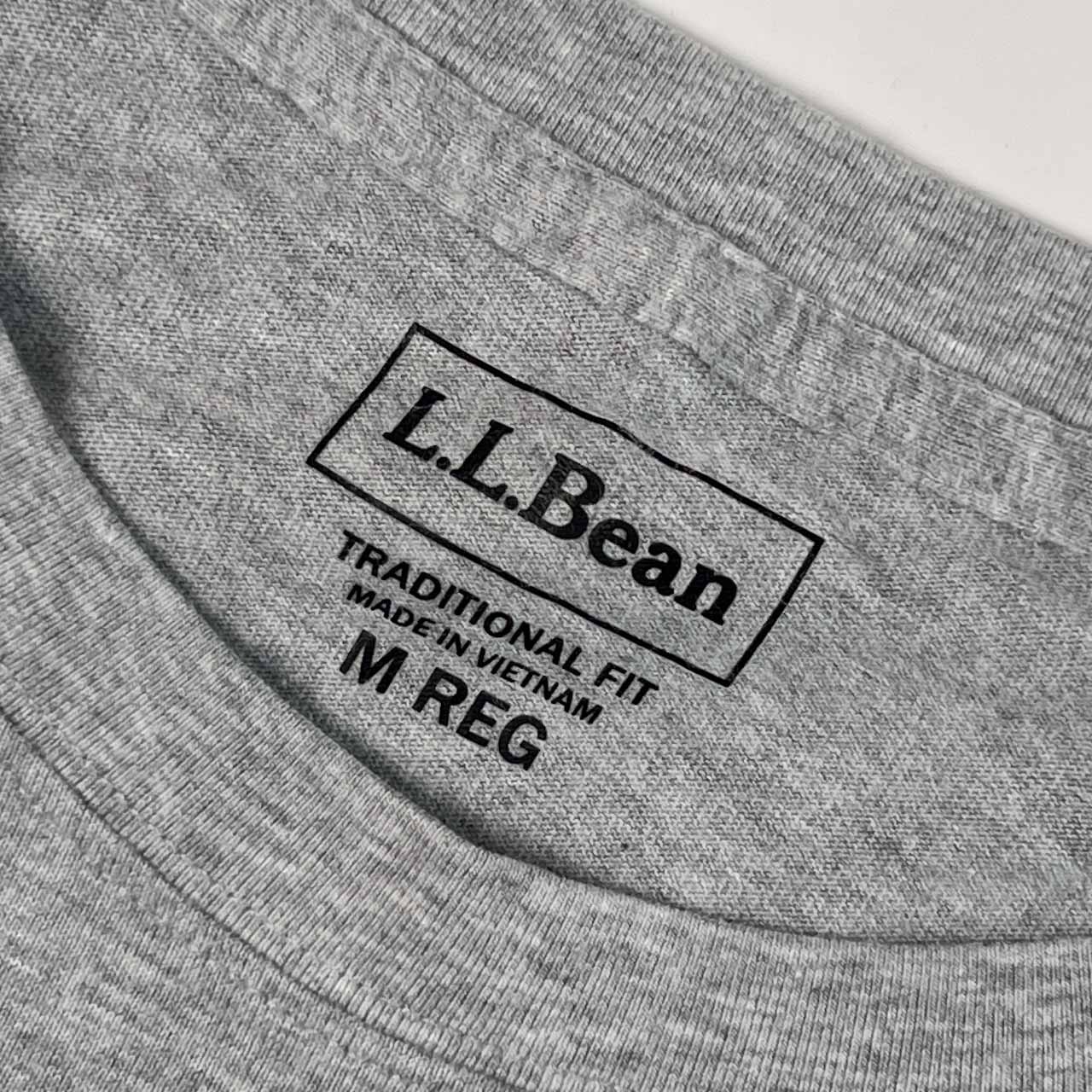 L.L.Bean エルエルビーン TRADITIONAL FIT デザイン 半袖 Tシャツ M REG/グレー メンズ