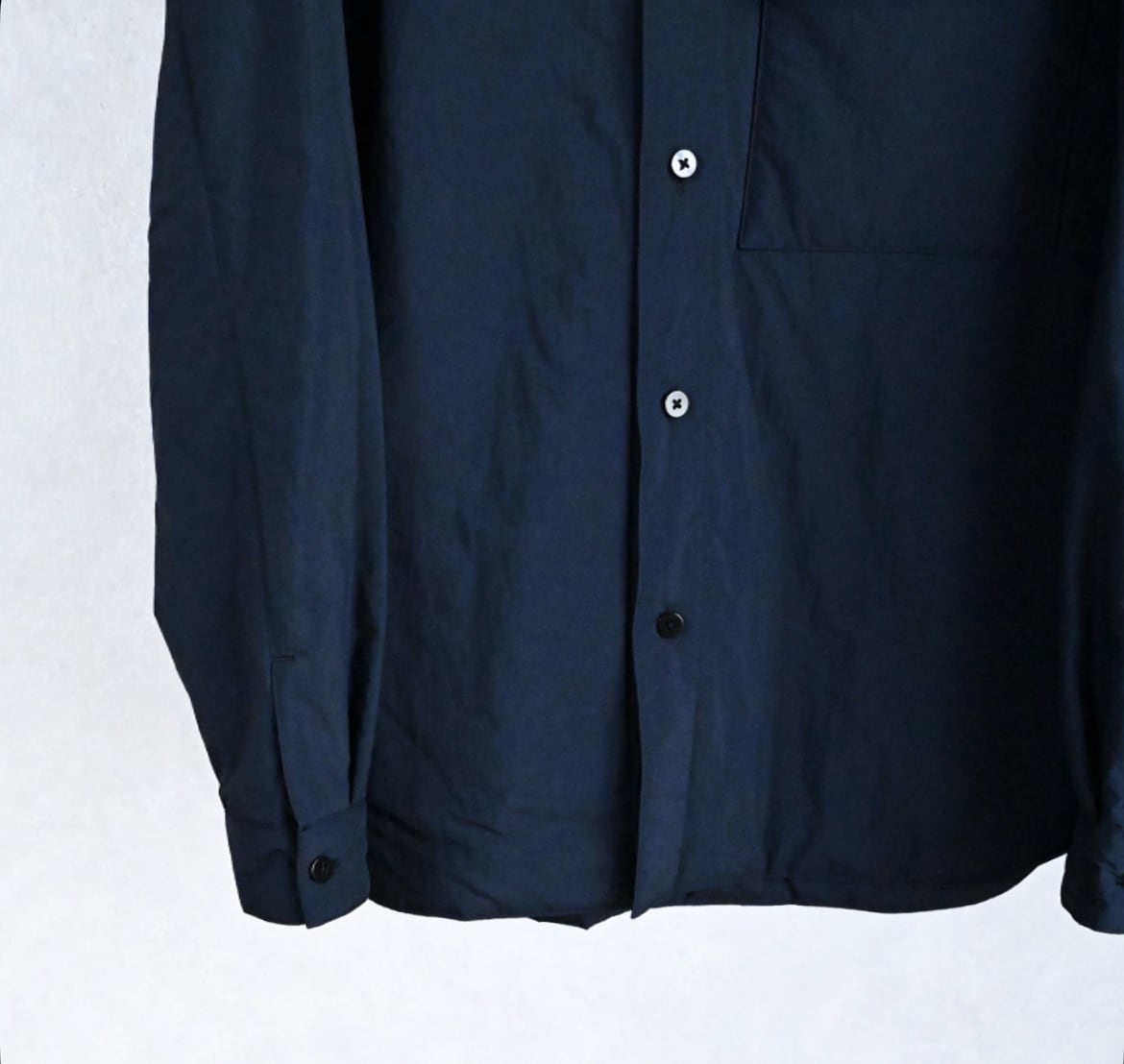 25AW》【STILL BY HAND】BAND COLLAR PADDED SHIRT スティルバイハンド