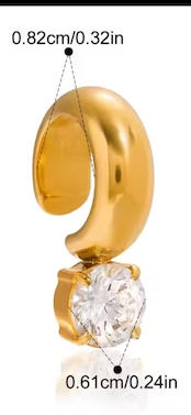 ワンストーンイヤクリップ