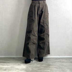 vintage processing  tuck pants【Many men many minds】
