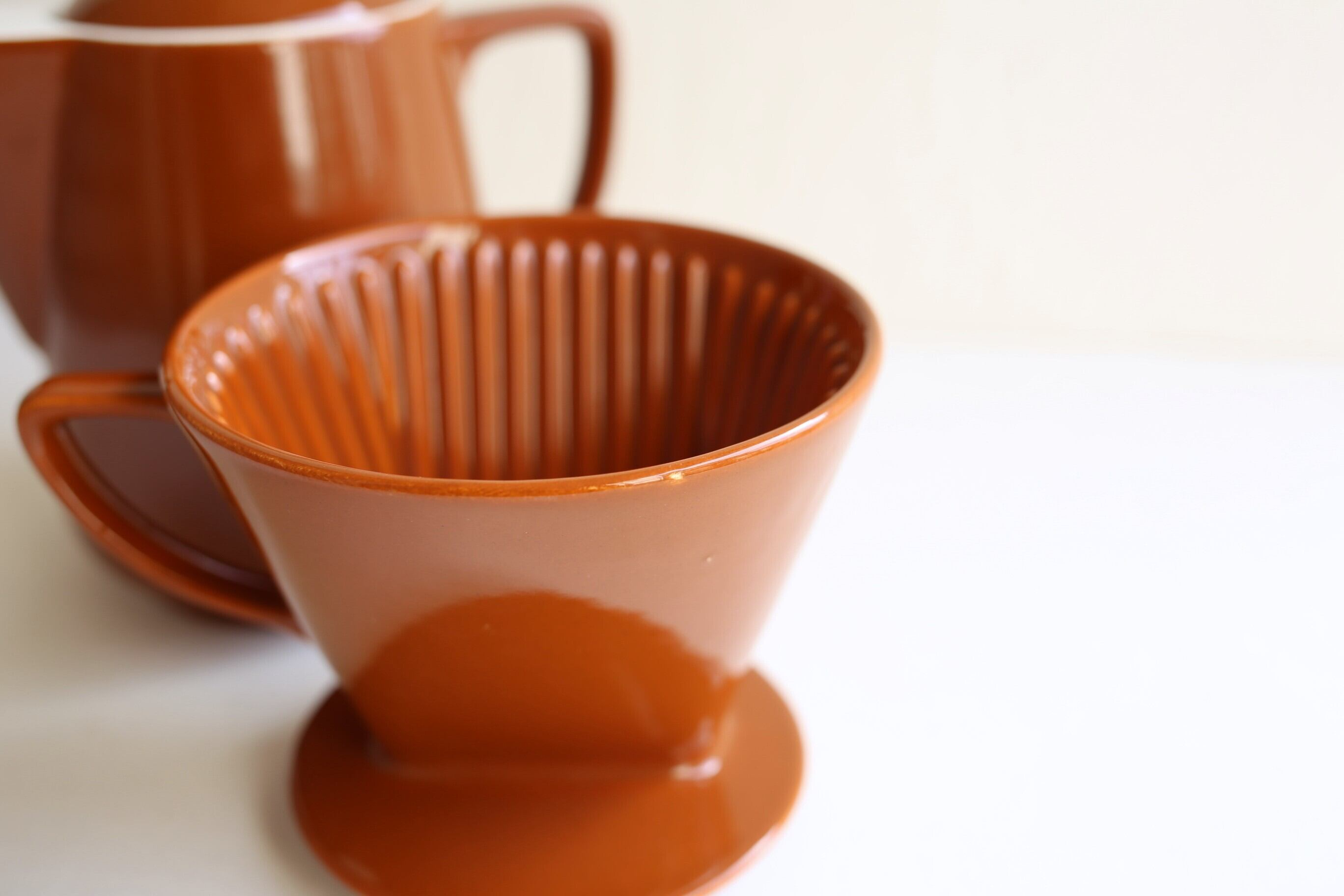 ●Melitta102 陶器メリタポットセット ●アクシス キャニスター ドイツ ヴィンテージ Melitta メリタ 陶器 ポット ＋ ドリッパー『102