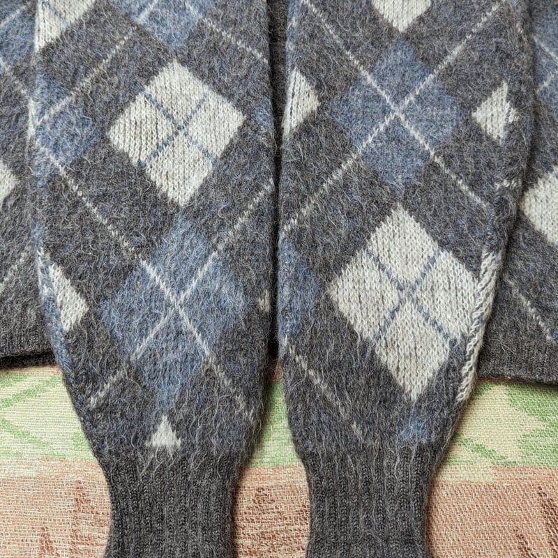 60s PURITAN Argyle Mohair Wool Cardigan (44) | Wonder Wear 60s PURITAN Argyle Mohair Wool Cardigan (44) | Wonder Wear