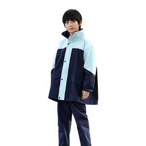 【特価処分】レインコート キッズ 上下セット ポンチョ レインスーツ 子供 女の子 男の子 カッパ子供 ゴム付きの袖 ランドセル対応 透明窓付き 防風 防水ハイネック 通学 子供用 雨具 遠足 梅雨対策 携帯ポーチ付き 雨具