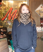 ROBIN NECK WARMER デニムBL&ブラウンレオパード