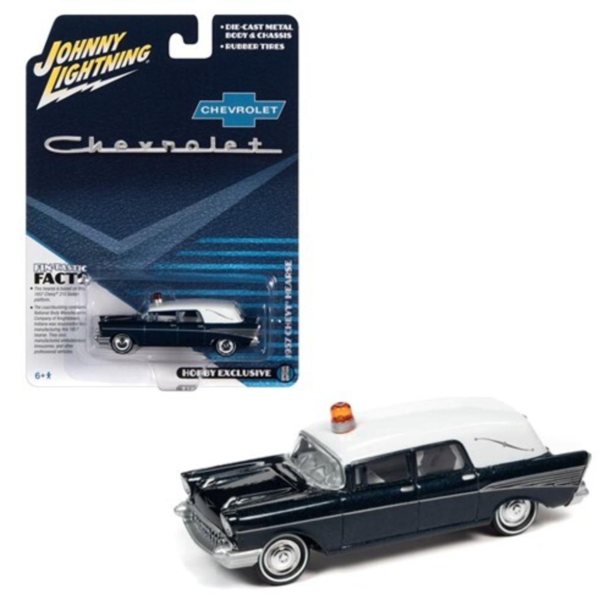 JOHNNY LIGHTNING 1957 CHEVY HEARSE 1:64 Scale Die-cast Model 
