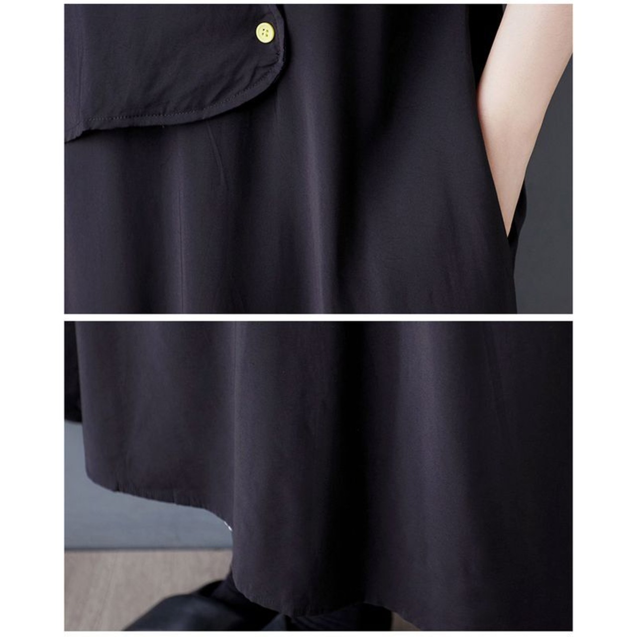 アシンメトリー マルチカラーボタン シャツ  30099