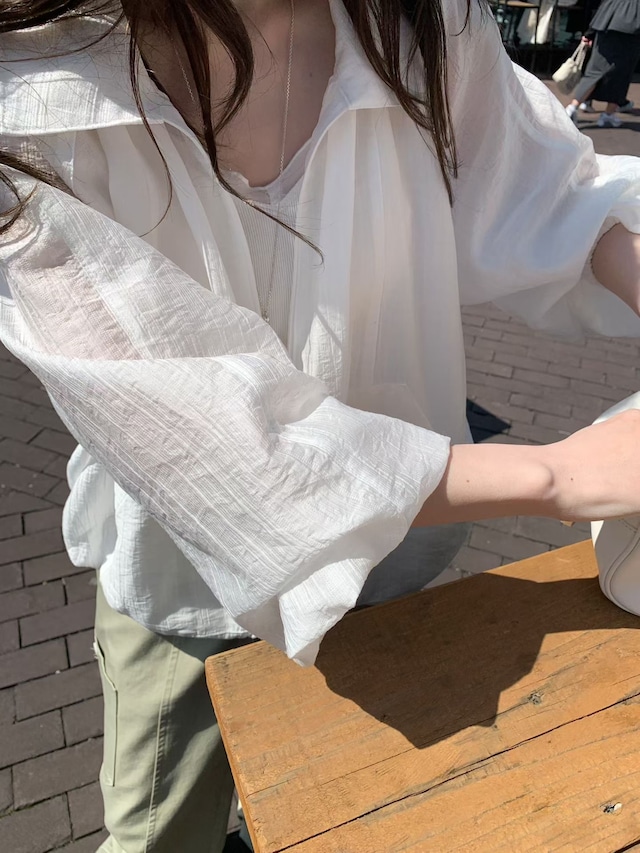 (予約) mellounge  / Loose blouson jumper 2color