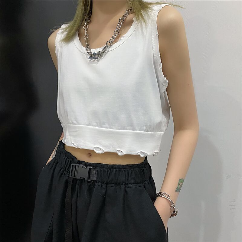 スタイルノースリーブTシャツ ショートスリムルーズトップス ストリート ケッペル65573897245