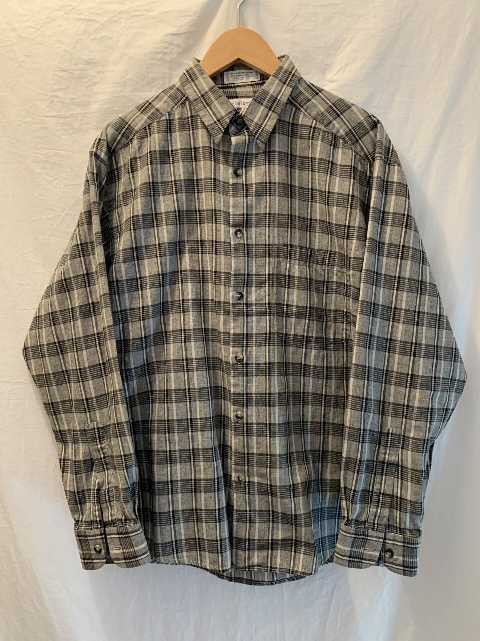 1990's Linen × Cotton Check Long Sleeve Shirt