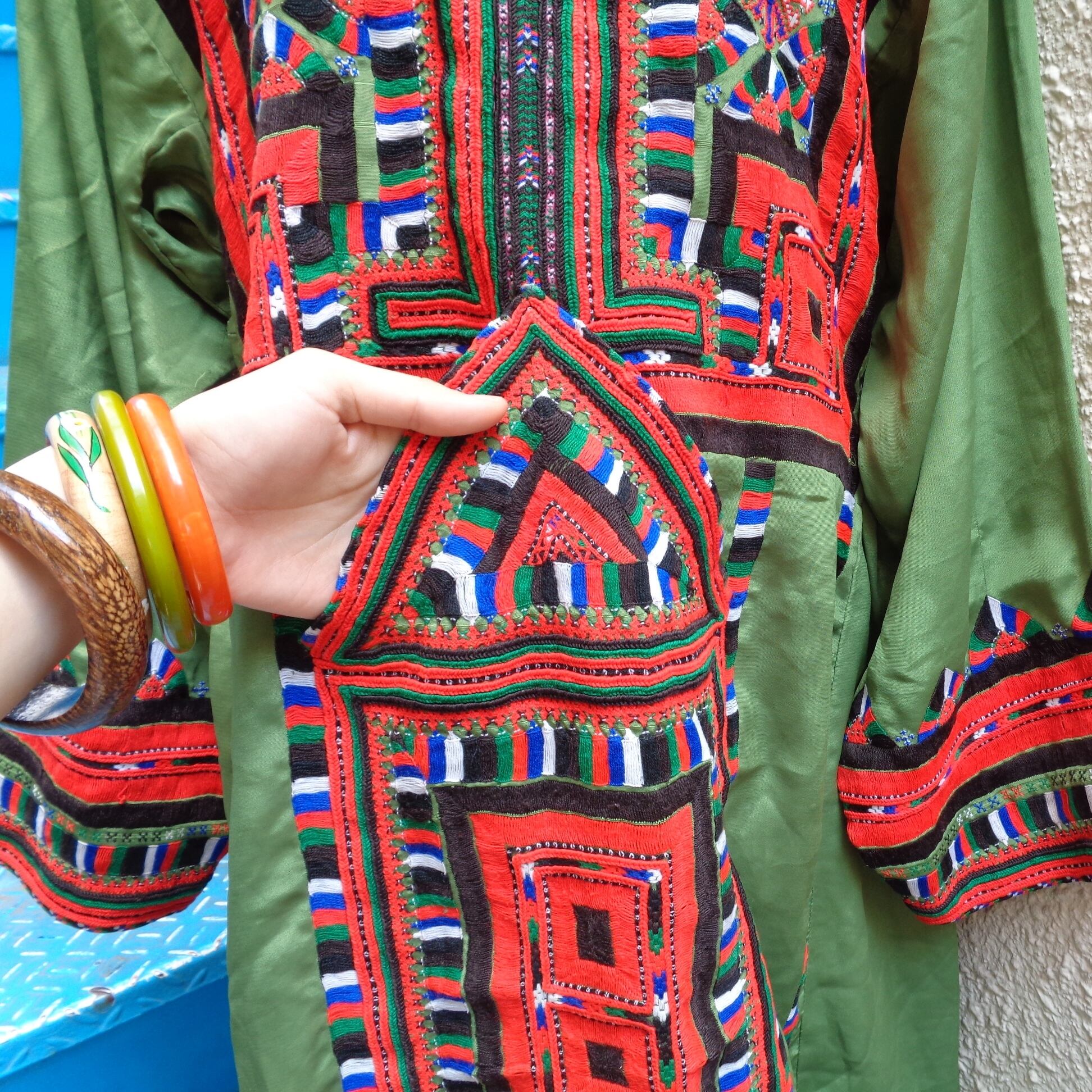 パキスタン　刺繍　チュニック 古着　ヴィンテージ Vintage embroidery tunic / ヴィンテージ 刺繍 チュニック | BIG TIME