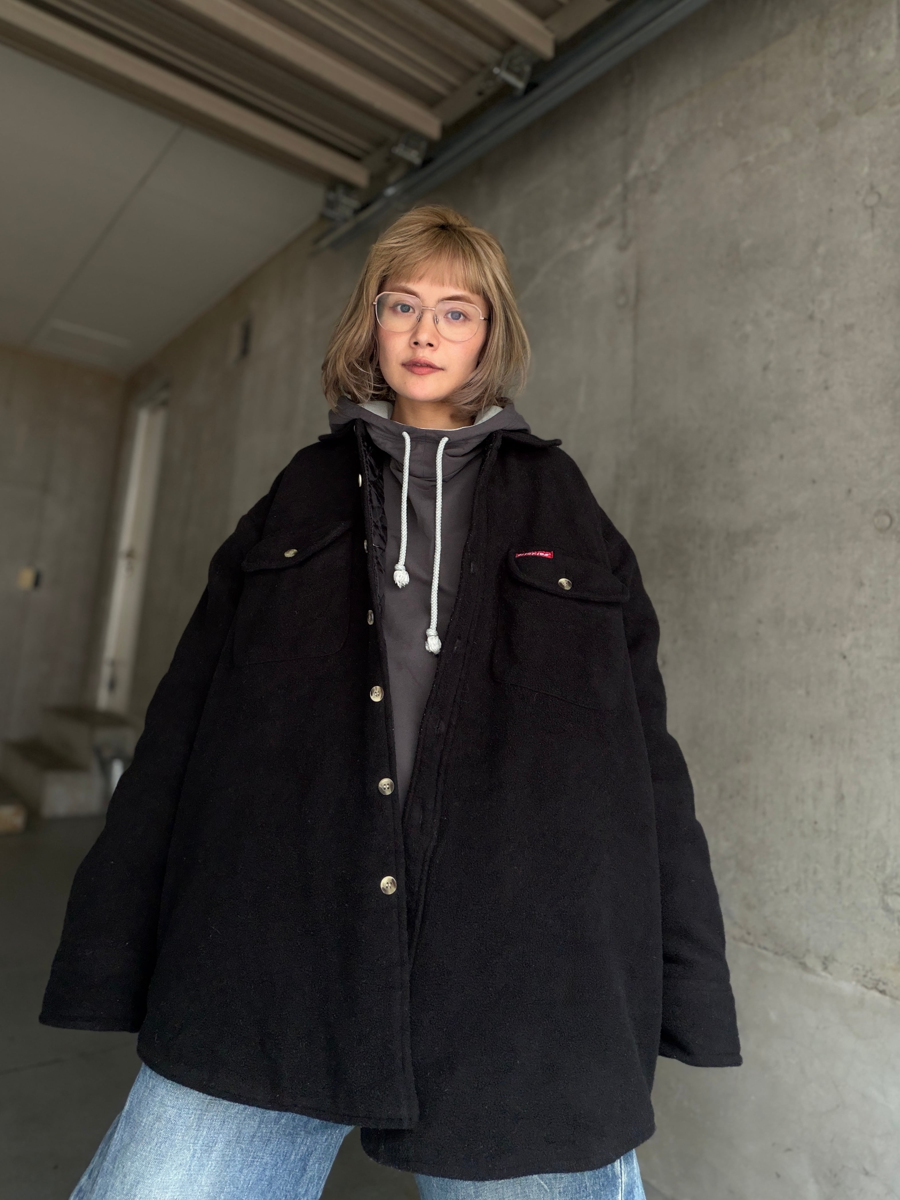 (OT1590)90’s Dickies qulting fleece shirt jacket