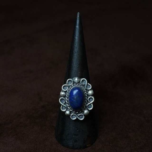 Mexican Jewelry/Made in Taxco/Silver950 ラピスラズリオーバルリング