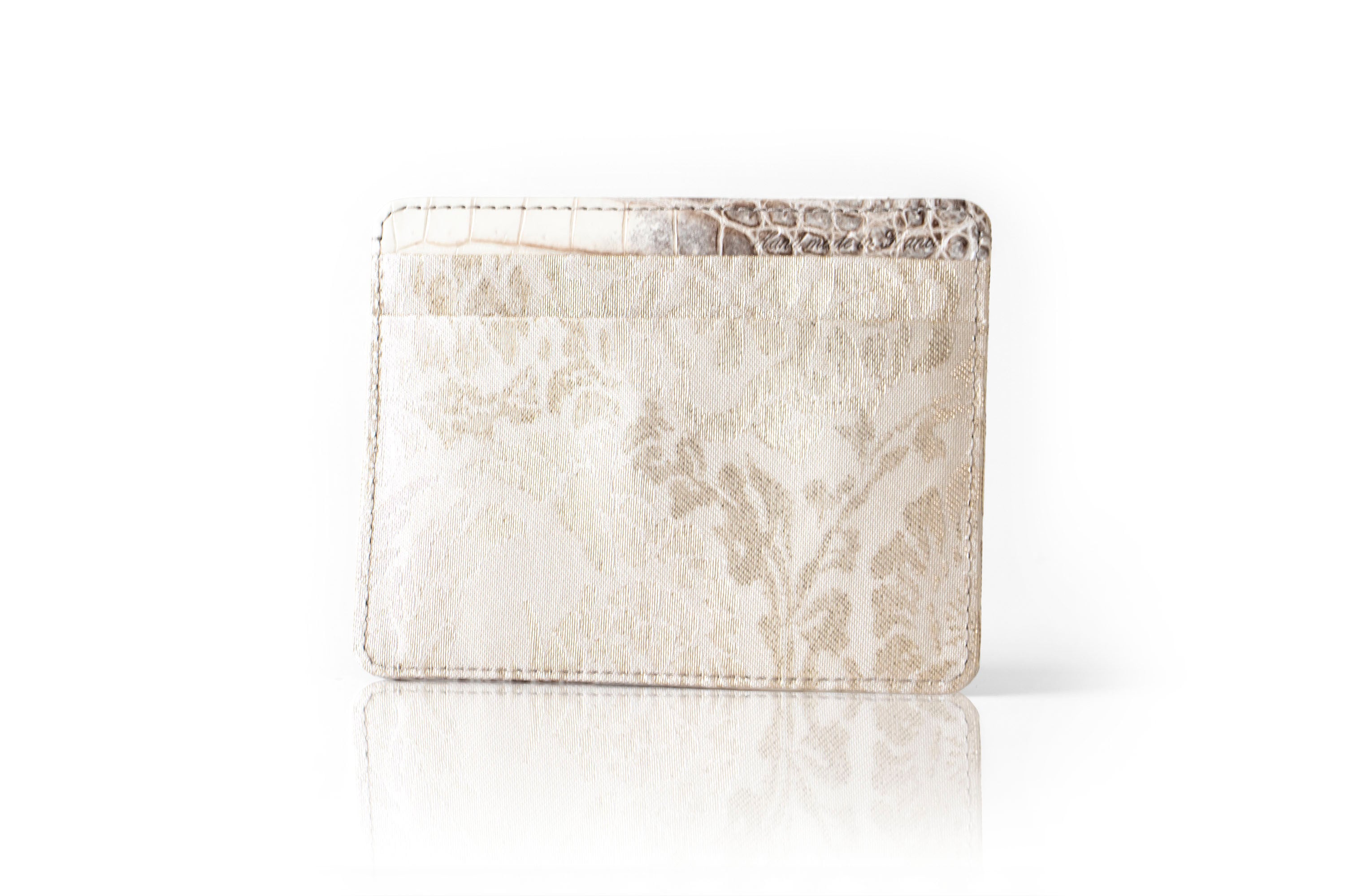 未使用品　古代錦ポーチ　流水紋様　革製カードケース付　澤屋重兵衛　C13329 未使用品古代錦ポーチ流水紋様革製カードケース付澤屋重兵衛C13329