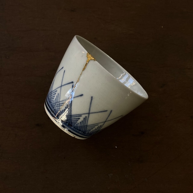 古伊万里蕎麦猪口/ 江戸初期/金継ぎ