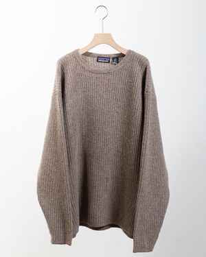 "Patagonia" wool crew neck knitted sweater / DEAD STOCK