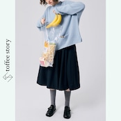 【2color】彩り刺繍とバットスリーブの優しいセーター 《P0265》