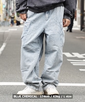 ◆イージー ワイドカーゴ デニムパンツ◆br-40532