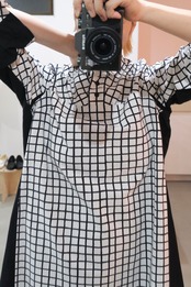 Marimekko 60's square plaid dress (size altered)