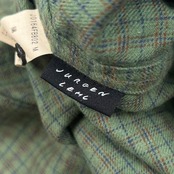JURGEN LEHL ヨーガンレール ハイネック チェック 長袖 ネルシャツ M/グリーン
