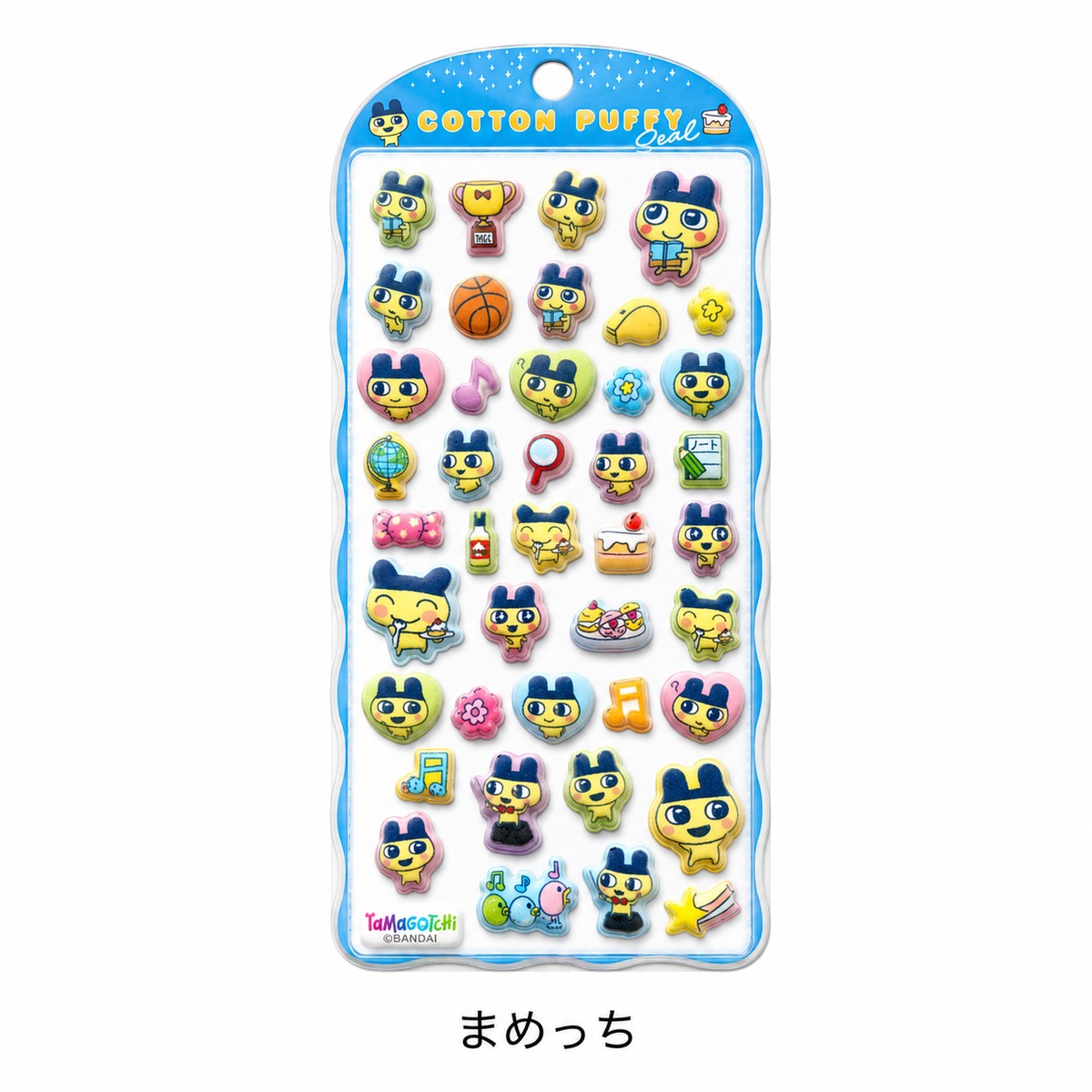 まめっち〉たまごっち コットンパフィーシール CRUX COTTON PUFFY Seal