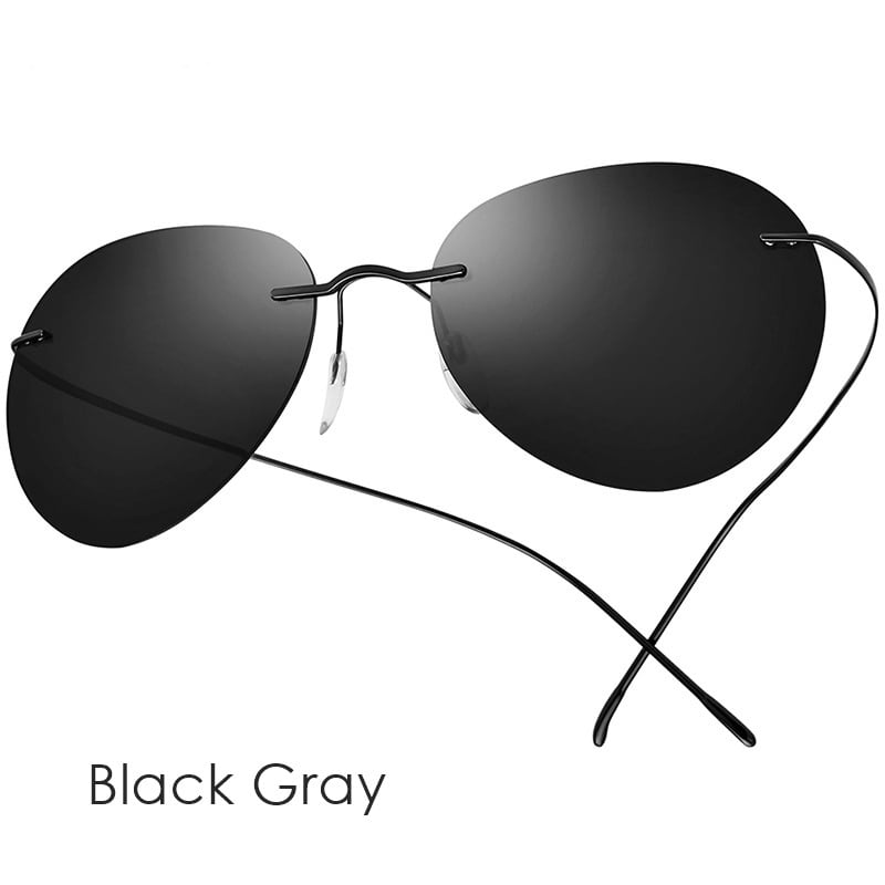 Titanium Rimless Sunglasses -tear drop- / チタン リムレス