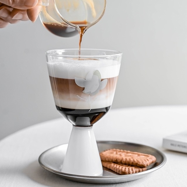 【即納】白色ベースグラス　ロータイプ　北欧