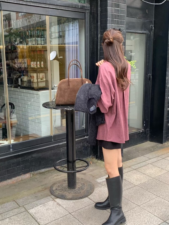 (予約) signature / Moon suede shirt 3color