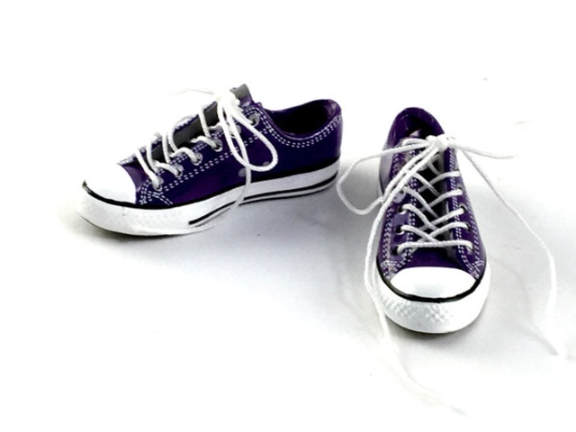ドール靴 1/6 女性用 キャンバスシューズ 紫 STK 15386 - メイン画像