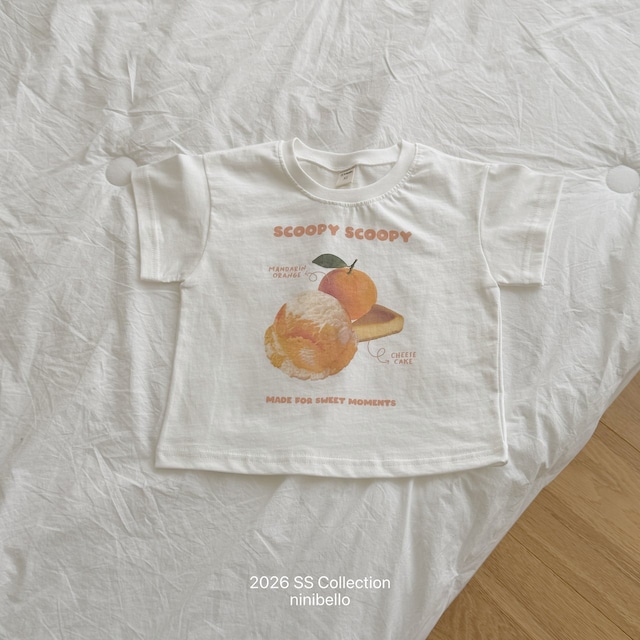 【6/18〆予約】<ninibello> Scoop scoop short sleeve T