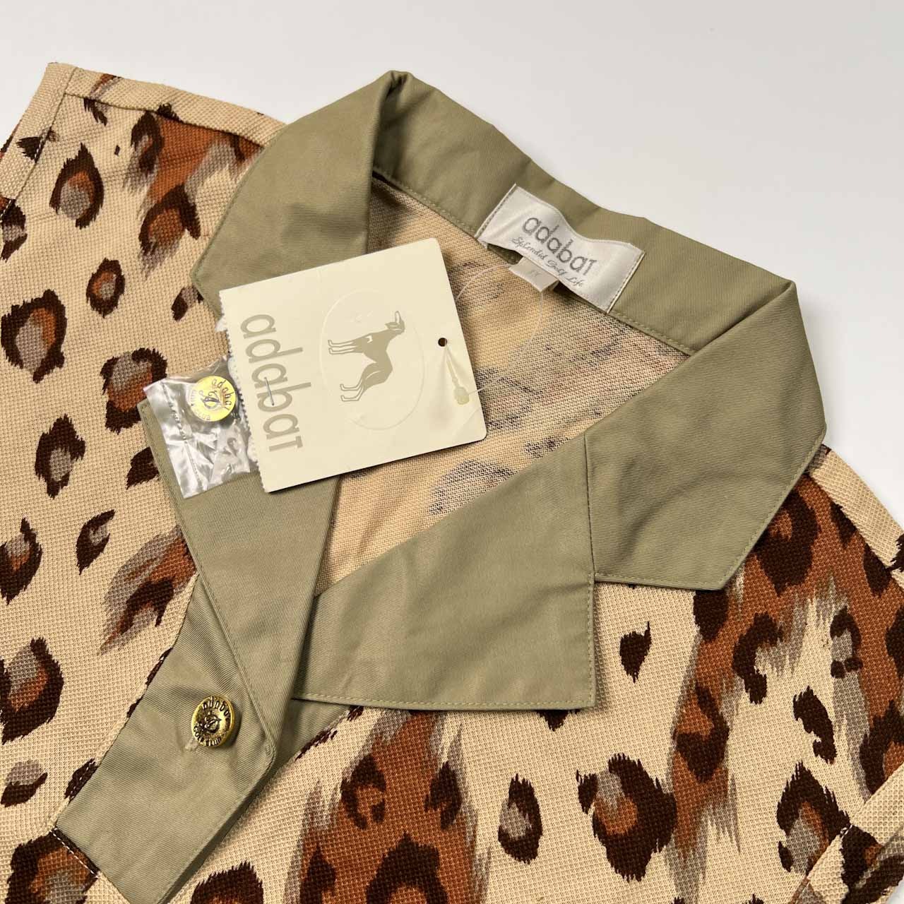 タグ付き 未使用品 adabat アダバット アニマル レオパード 総柄 ノースリーブ ポロシャツ サイズ 2 /ゴルフ/レディース