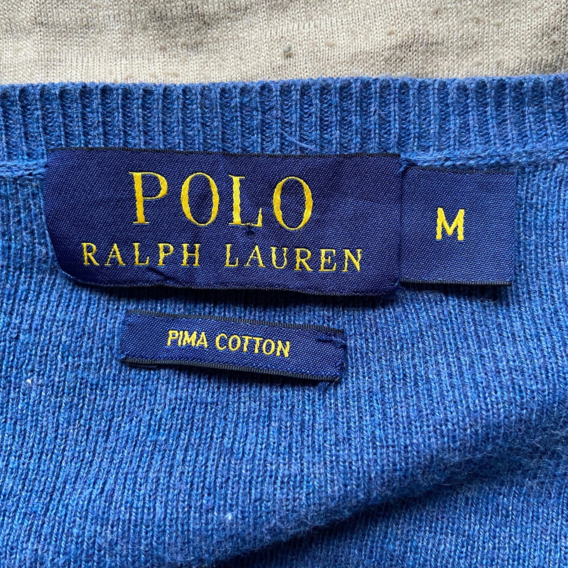Polo Ralph Lauren ポロ ラルフローレン Vネック ピマコットンニット 
