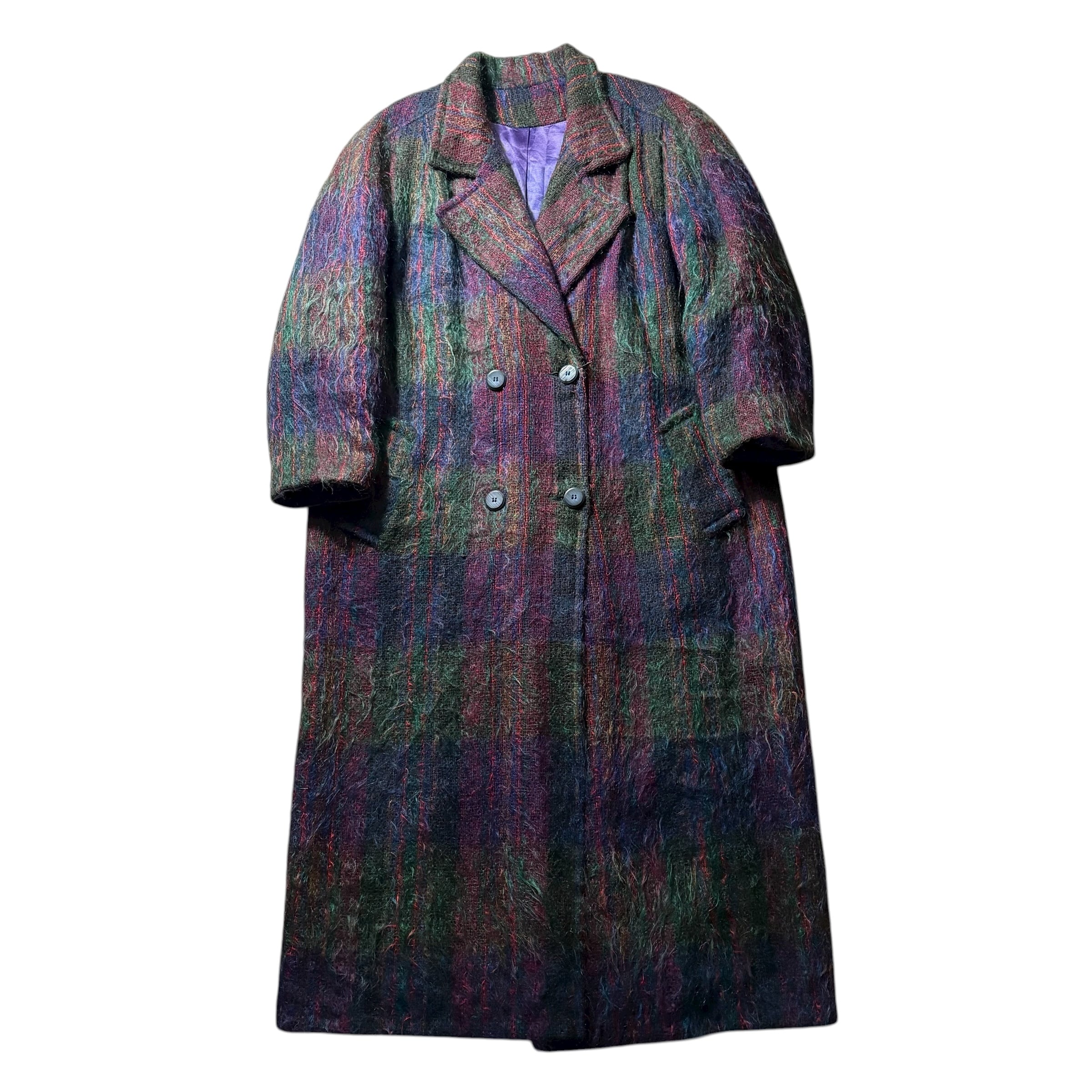 vintage ~1980's mohair wool long coat Made in Canada | NOIR ONLINE