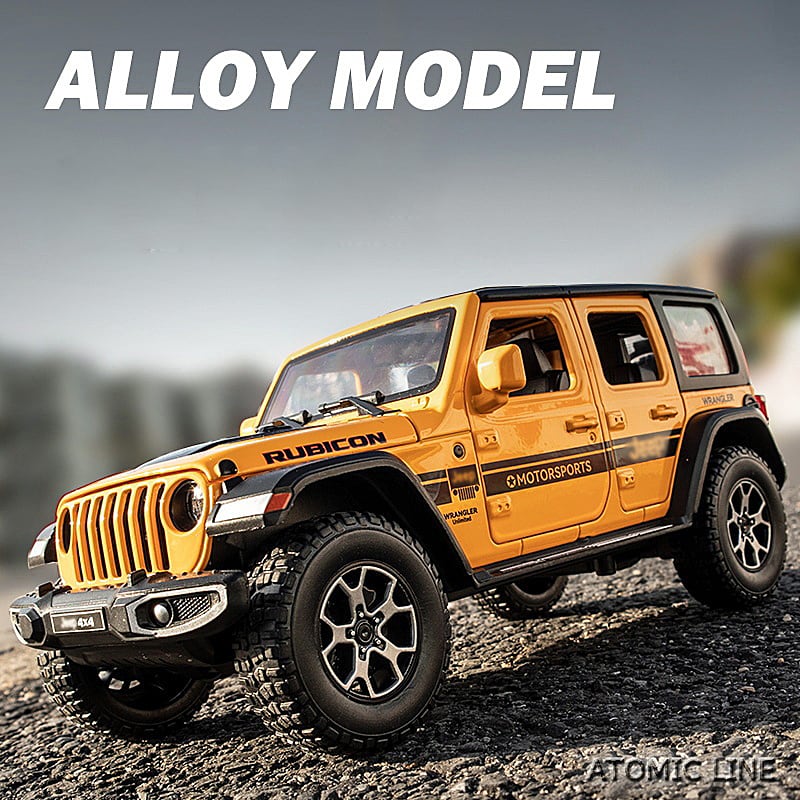 Jeep ラングラー 1/24 ミニカー 全4色 ライト点灯 エンジンサウンド