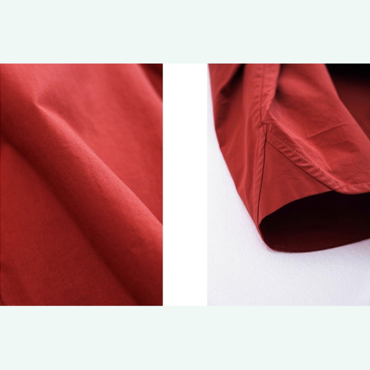 【3color】小フリルが揺れる物語色のハイネック綿シャツ《W0206》