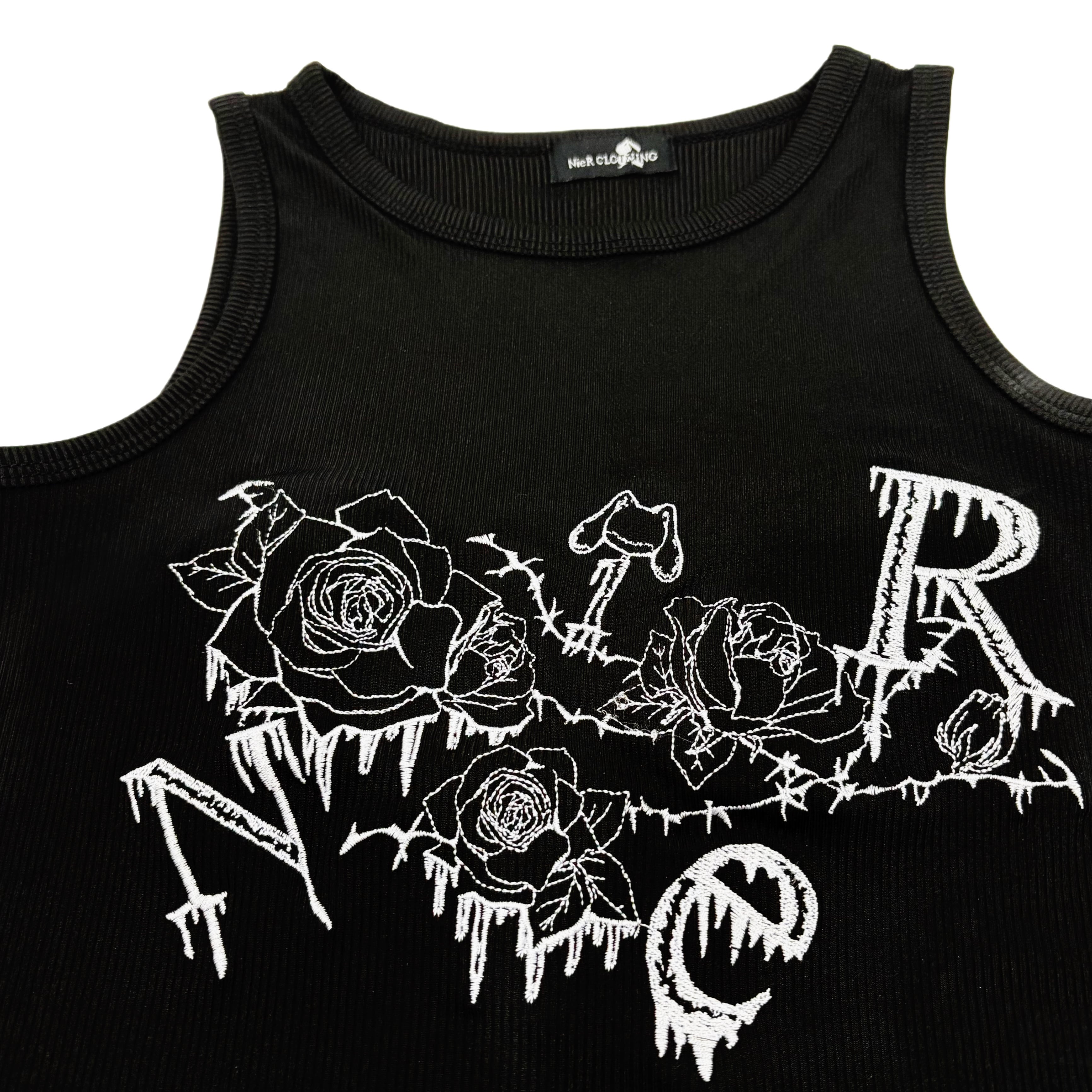 全刺繍GOTHIC ROSEリブタンクトップ | NIER CLOTHING