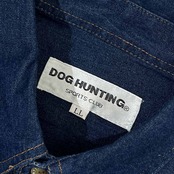 Dog Hunting ドッグハンティング キャラ刺繍 デザイン BD ボタンダウン デニム シャツ LL/インディゴ メンズ
