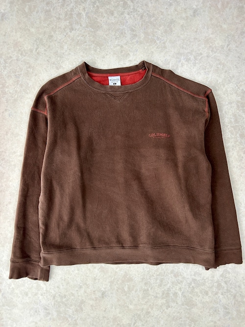00s US規格 Columbia 裏フリース スウェット L ブラウン