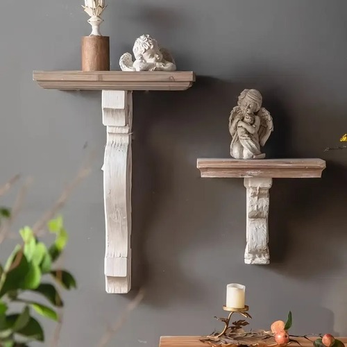 ウォールシェルフ 木製 取り付け 木製 おしゃれ 北欧 壁掛け 飾り棚 アンティーク インテリア ヨーロピアン 北欧 おしゃれ