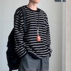 Long Sleeve Crew Neck Oversized Knit ◇2color H0987