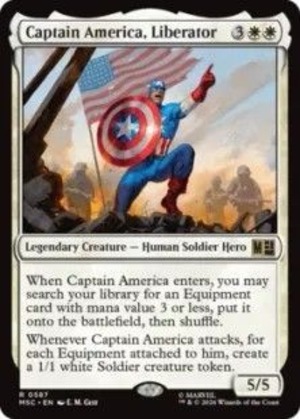 MTG《解放者、キャプテン・アメリカ/Captain America, Liberator(MSC)》英語