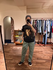 RALPH LAUREN RUGBY スカル刺繍グリーンチノパンツ