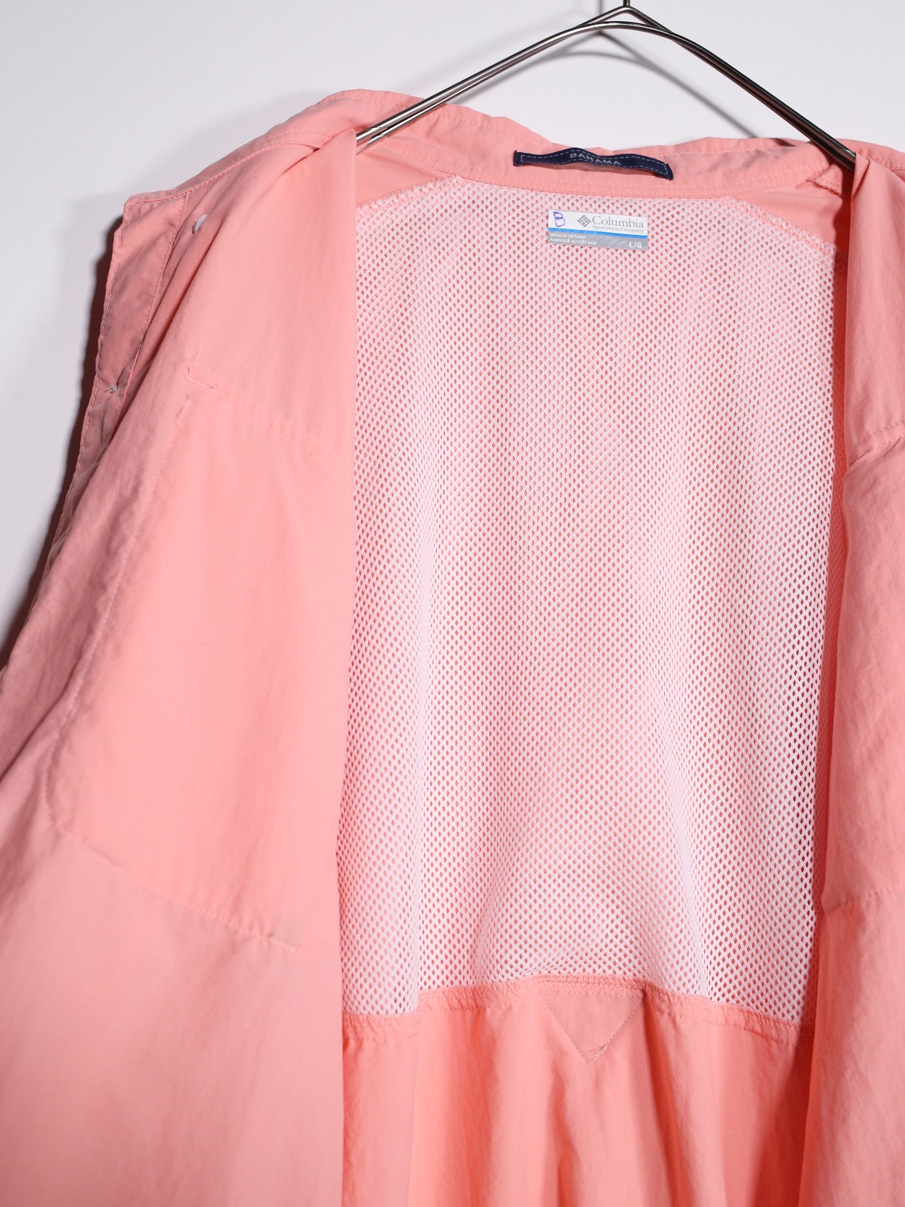 "Columbia" pink PFG fishing design s/s shirt - 14