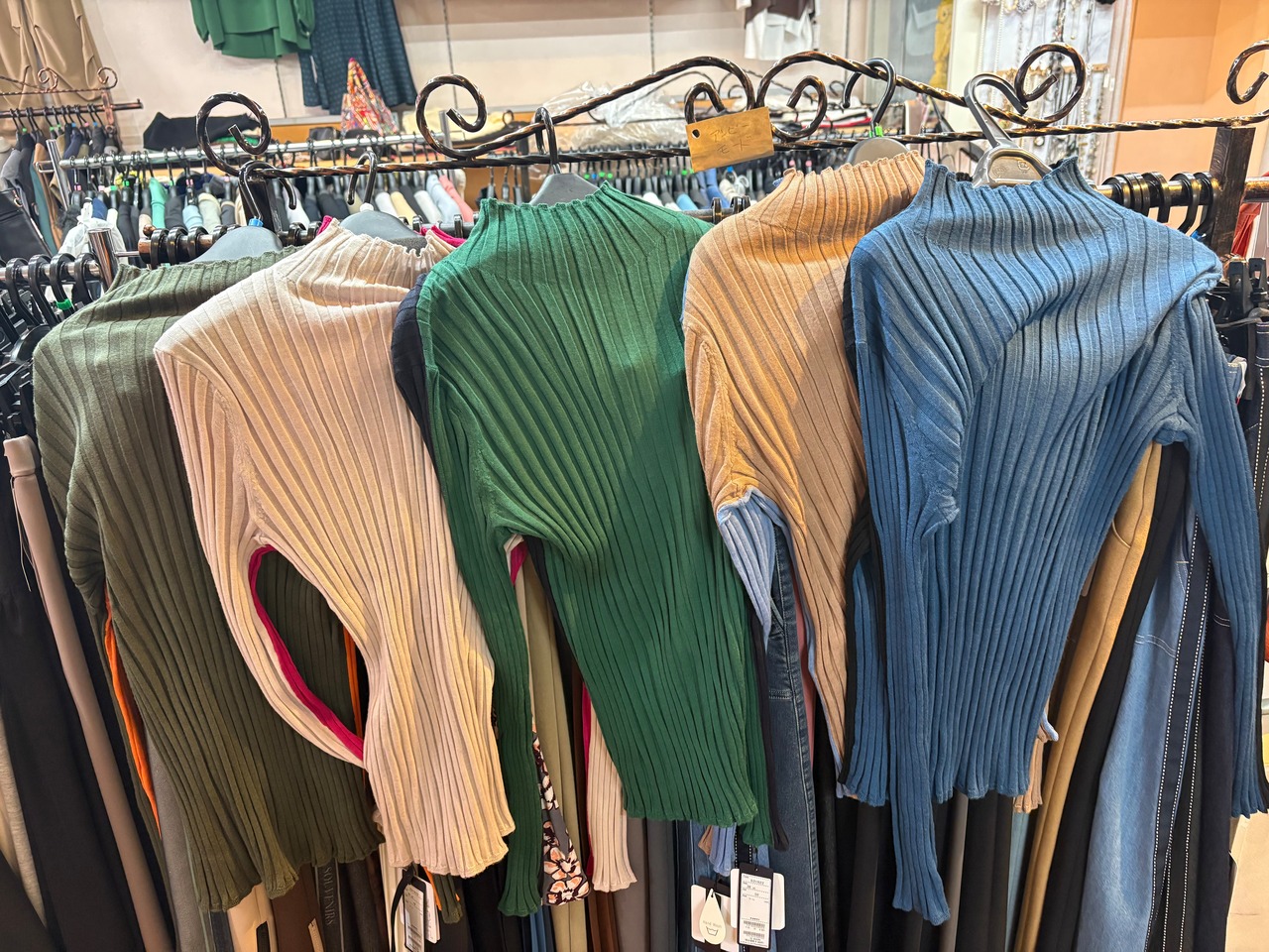 ROBE 伸び伸びリブニット　バイカラータイプ　531922