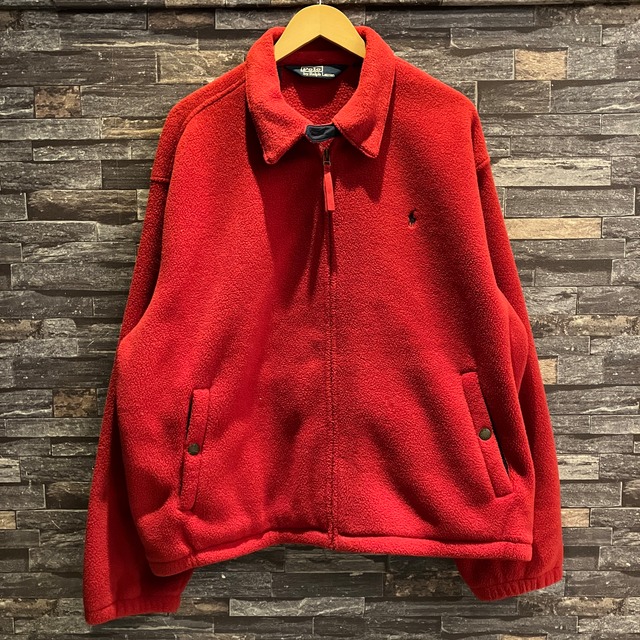 RALPH LAUREN FLEECE SWING TOP RED