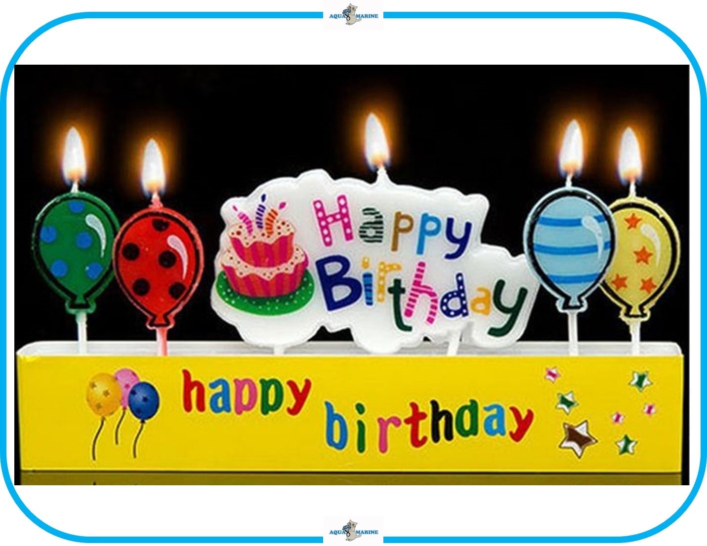 E231 HappyBirthday キャンドル ロウソク バースデー ケーキ デコレーション 海外 オシャレ デザイン 誕生日 パーティー お祝い  キッズ onlineshop AquaMarine